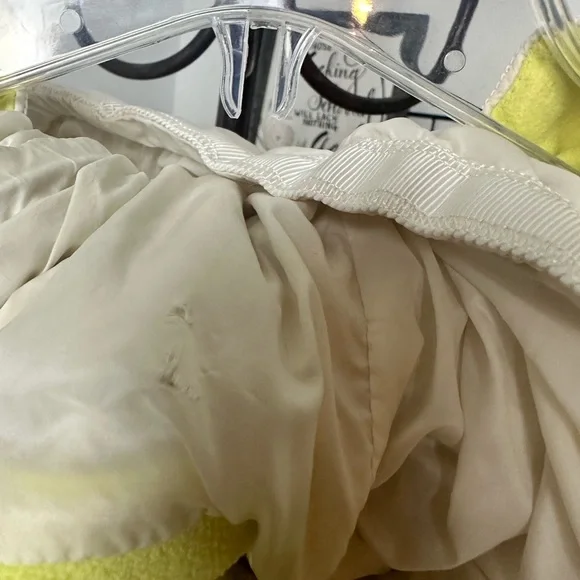 LULULEMON RUN BUNDLE UP GOOSE DOWN JACKET CLARITY YELLOW POLAR CREAM SIZE 2 - Picture 15 of 17